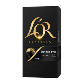 Kávékapszula, 10 db, JACOBS DOUWE EGBERTS "L`OR Ristretto"