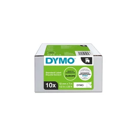 Feliratozógép szalag készlet, 12mm x 7 m, DYMO "D1", fehér-fekete, 10db/doboz