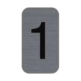 Információs tábla, öntapadó, 2,5x4,4 cm, alumíniumhatású, EXACOMPTA, 1-es