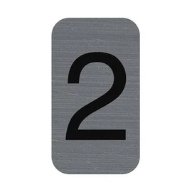 Információs tábla, öntapadó, 2,5x4,4 cm, alumíniumhatású, EXACOMPTA, 2-es