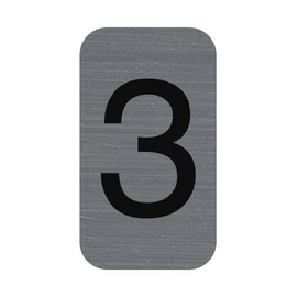 Információs tábla, öntapadó, 2,5x4,4 cm, alumíniumhatású, EXACOMPTA, 3-as