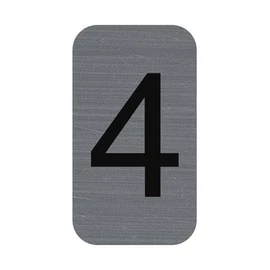 Információs tábla, öntapadó, 2,5x4,4 cm, alumíniumhatású, EXACOMPTA, 4-es