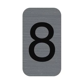 Információs tábla, öntapadó, 2,5x4,4 cm, alumíniumhatású, EXACOMPTA, 8-as