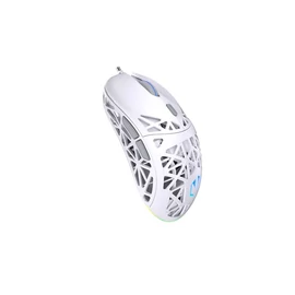 Endorfy Egér - LIV Onyx White (Honeycomb, 8000 DPI, ARGB, PixArt PAW3311, optikai, 1,8m, fehér)