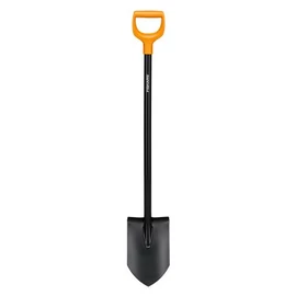 Ásó, hegyes, FISKARS "Solid", fekete