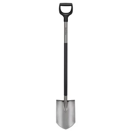 Ásó, hegyes, FISKARS "Ergonomic™", szürke