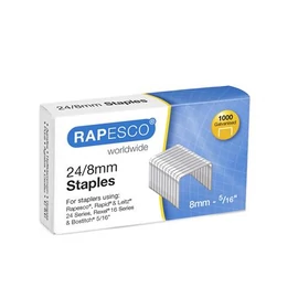 Tűzőkapocs, 24/8, horganyzott, RAPESCO, 1000db/doboz