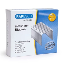 Tűzőkapocs, 923/20, horganyzott, RAPESCO, 1000db/doboz