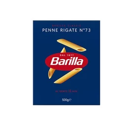 Száraztészta, durum, 500 g, BARILLA "Penne Rigate"