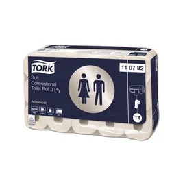 Toalettpapír, T4 rendszer, 30tek/cs, 3rétegű, 12,5cm átmérő, Advanced, TORK, fehér