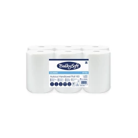 Kéztörlő, tekercses, 15,5 cm átmérő, 2 rétegű, BULKYSOFT "Universal System", hófehér