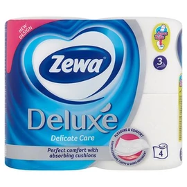 Toalettpapír, 3 rétegű, 4 tekercses, ZEWA "Deluxe", fehér, 4tek/cs