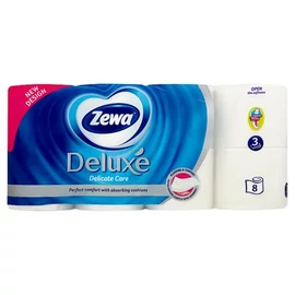 Toalettpapír, 3 rétegű, 8 tekercses, ZEWA "Deluxe, fehér, 8tek/cs