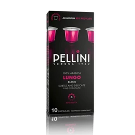 Kávékapszula, Nespresso® kompatibilis, 10 db, PELLINI, "Lungo"