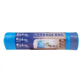 Szemeteszsák, zárószalagos, 70 l, 15 db, 55x80 cm, VICTORIA FACILITY