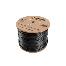 Lanberg LCU6-21CU-0305-BK 305m Cat6 U/UTP AWG23 Fca PE árnyékolatlan fekete kültéri kábel