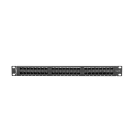 Lanberg PPU6-1048-B 19"/1U 48port Cat6 UTP árnyékolatlan fekete patch panel