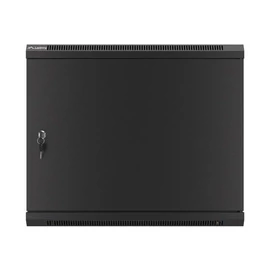 Lanberg WF01-6609-00B 19" 9U SZÉL:600 MÉLY:600 MAG:512 lapraszerelt fémajtós fekete fali rack szekrény