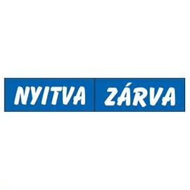 Piktogram Nyitva-zárva (kétold. tábla) kék