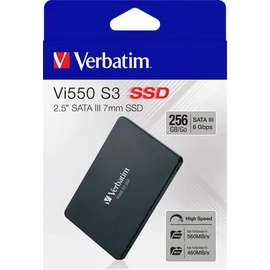 SSD (belső memória), 256GB, SATA 3, 460/560MB/s, VERBATIM "Vi550"