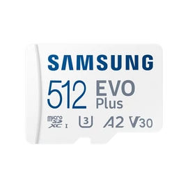 Samsung 512GB SD micro EVO Plus (SDXC Class10 UHS-I) (MB-MC512SA/EU) memóriakártya adapterrel