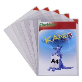 Öntapadó bemutatótábla, A4, TARIFOLD "Kang", piros, 5db/cs