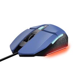 Trust Egér Gamer Vezetékes - GXT109 Felox (Optikai érzékelő; max6400DPI; 6 gomb; LED; kék)