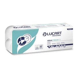 Toalettpapír, 2 rétegű, kistekercses, 22 m, LUCART "Aquastream 10", 10tek/cs