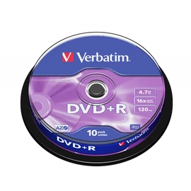 VERBATIM DVDV+16B10 DVD+R cake box DVD lemez 10db/csomag