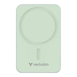 Power bank, mágneses (vezeték nélküli), 20.000mAh, VERBATIM "Charge n Go Essentials", zöld
