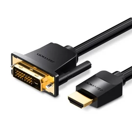 KÁBEL HDMI -> DVI, 3m, (fekete), Vention