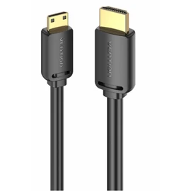 KÁBEL mini HDMI/M -> HDMI/M (4K,HD, fekete), 1,5m, Vention