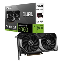 Asus Videokártya - nVidia DUAL-RTX5060-O8G (8192MB, GDDR7, 128bit, 1xHDMI, 3xDP)