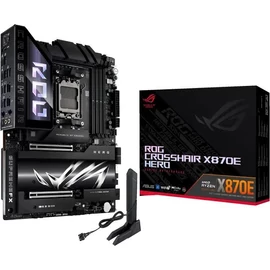Asus Alaplap - AMD ROG CROSSHAIR X870E HERO AM5 (X870, ATX, 4xDDR5 8600+MHz, 4xSATA3, 5x M.2, HDMI+2xUSB4)