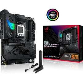 Asus Alaplap - AMD ROG STRIX X870-F GAMING WIFI AM5 (X870, ATX, 4xDDR5 8000+MHz, 2xSATA3, 4x M.2, HDMI+DP+USB4)