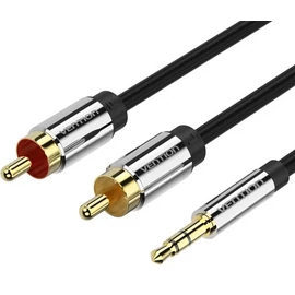 KÁBEL 3.5mm jack/M -> 2*RCA/M, 1,5m, (audio), Vention