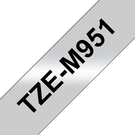 Brother TZe-M951 laminált P-touch szalag (24mm) Black on Matt Silver - 8m