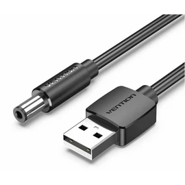 KÁBEL USB-A -> DC 5.5mm, 1,5m, (fekete), Vention