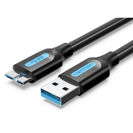 KÁBEL USB-A 3.0/M -> Micro USB-B,  2m, (PVC,fekete)  Vention