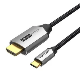KÁBEL USB-C/M ->HDMI/M (4K, alu), 1,5m, Vention
