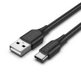 KÁBEL USB-A 2.0/M -> USB-C/M, 2m,(3A,fekete), Vention