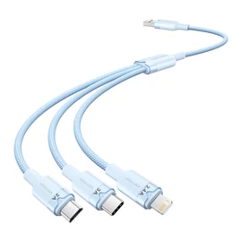 KÁBEL USB-A 2.0/M -> USB-C/Light/M.B, 1,5m,(bl,3A), Vention