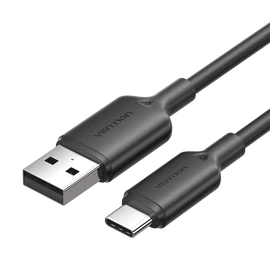 KÁBEL USB-A 2.0/M -> USB-C/M, 1m,(fekete), Vention