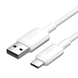 KÁBEL USB-A 2.0/M -> USB-C/M, 1m,(fehér), Vention