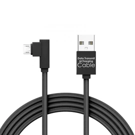 Delight MicroUSB 90° Adatkábel Black