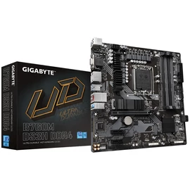 Gigabyte Alaplap - Intel B760M DS3H DDR4 s1700 (B760, 4xDDR4 3200MHz, DP/HDMI, 4xSATA3, M.2, 6xUSB2.0, 6xUSB3.1)