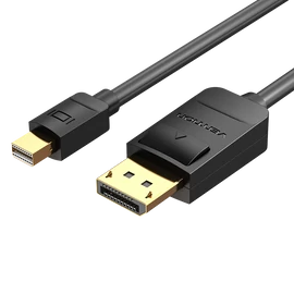 KÁBEL mini DP -> DP 2m fekete, Vention