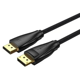 KÁBEL DP/M -> DP/M 1,5m, (8K, optikai, fekete) , Vention