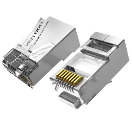 CSATLAKOZÓ FTP (Cat.6 ,RJ45,átlátszó) 10db, Vention