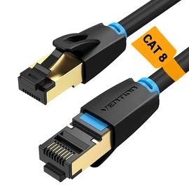 KÁBEL UTP Patch (Cat.8, SFTP, fekete), 1m, Vention